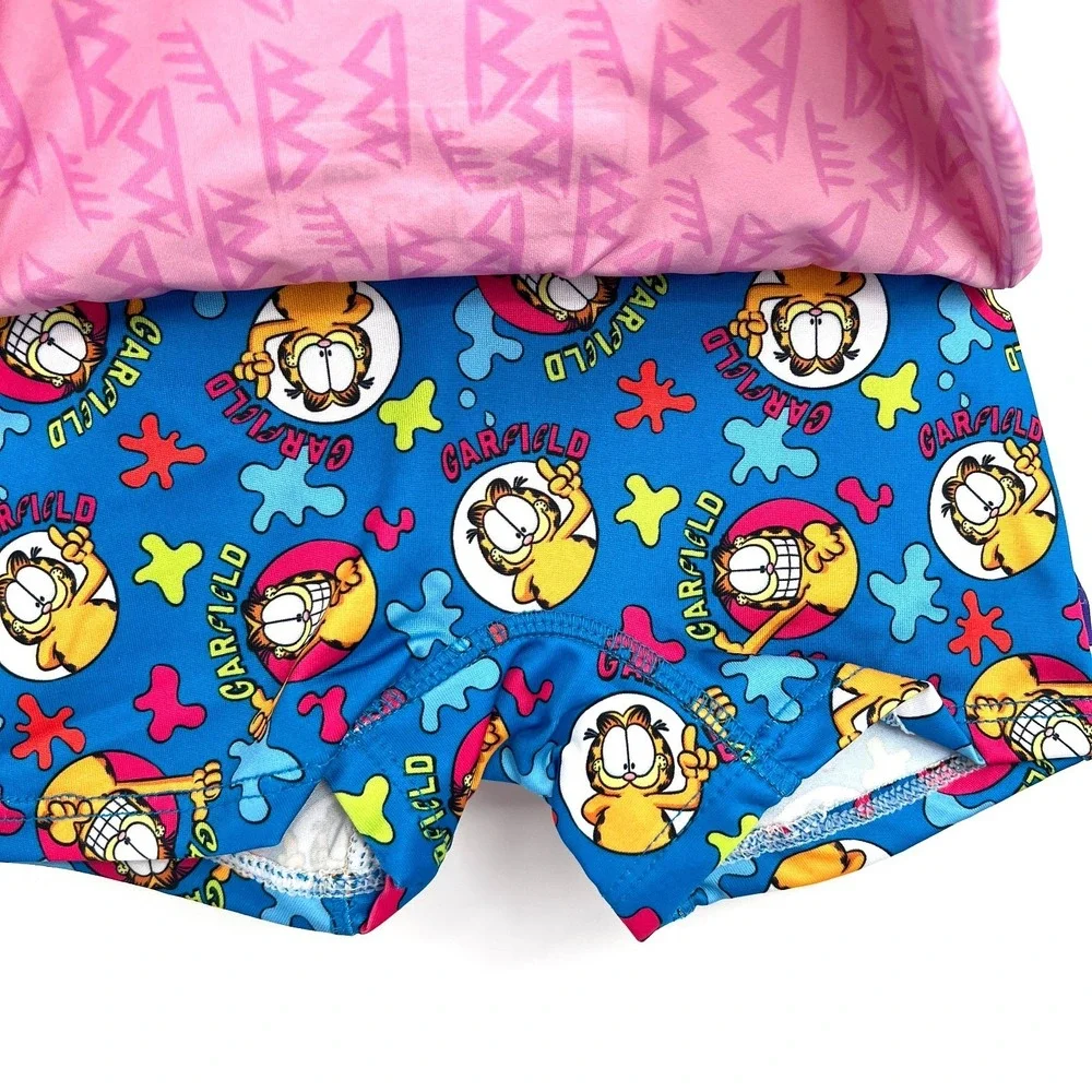 Garfield 4pk girlshorts handcraft athletic underwear cartoon boy shorts undies 4 - Picture 3 of 6